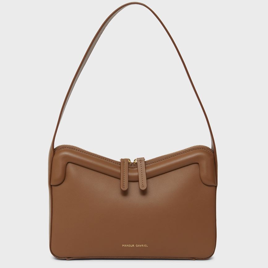 Women\'s Mansur Gavriel M Frame Baguette Baguette Bag Brown | AU M768GM